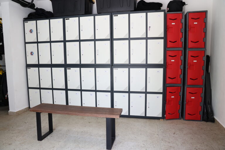 Locker Room at Xico Dive Center in Playa del Carmen