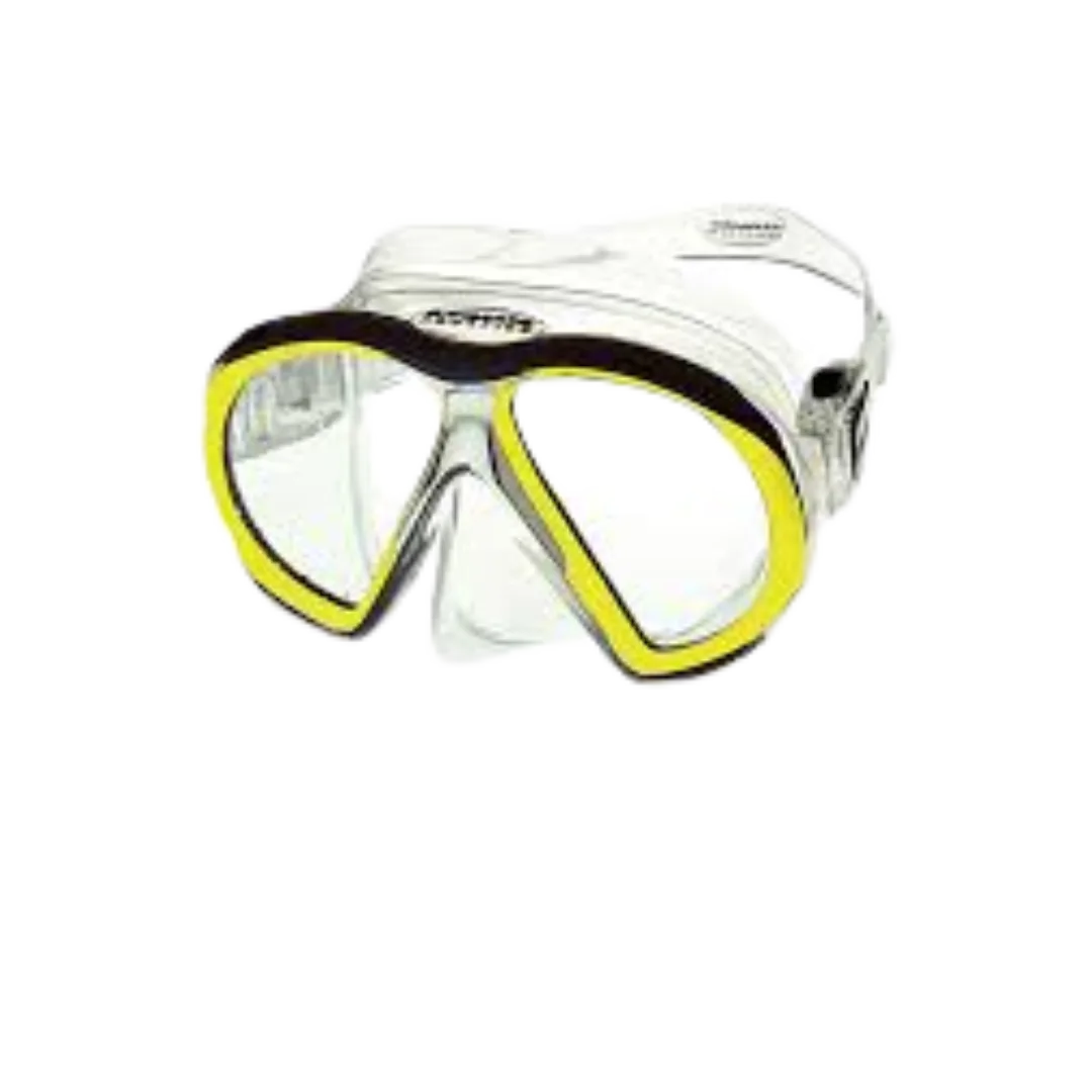 Atomic Aquatics Sub Frame Mask - Clear With Yellow