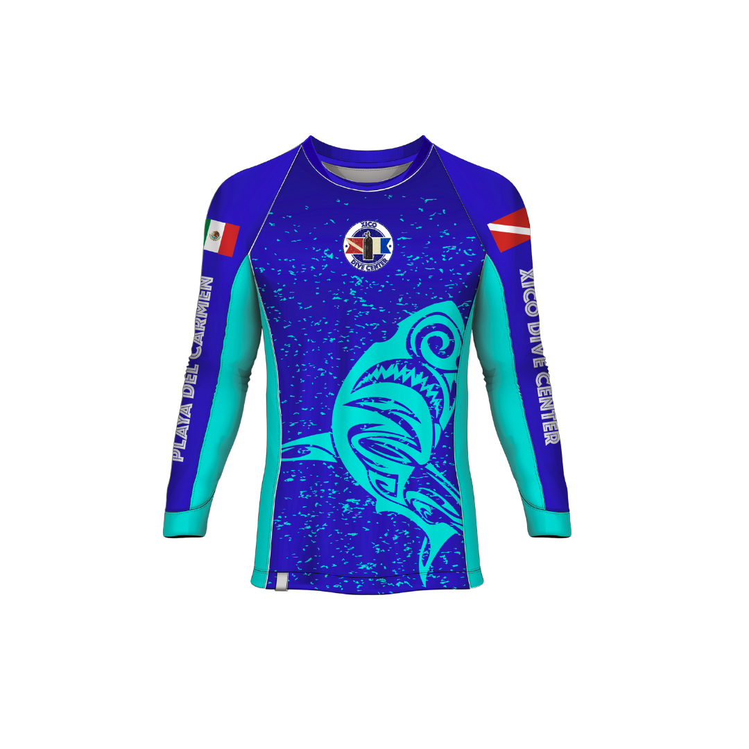 Xico Dive Center Rash Guards - Royal Blue